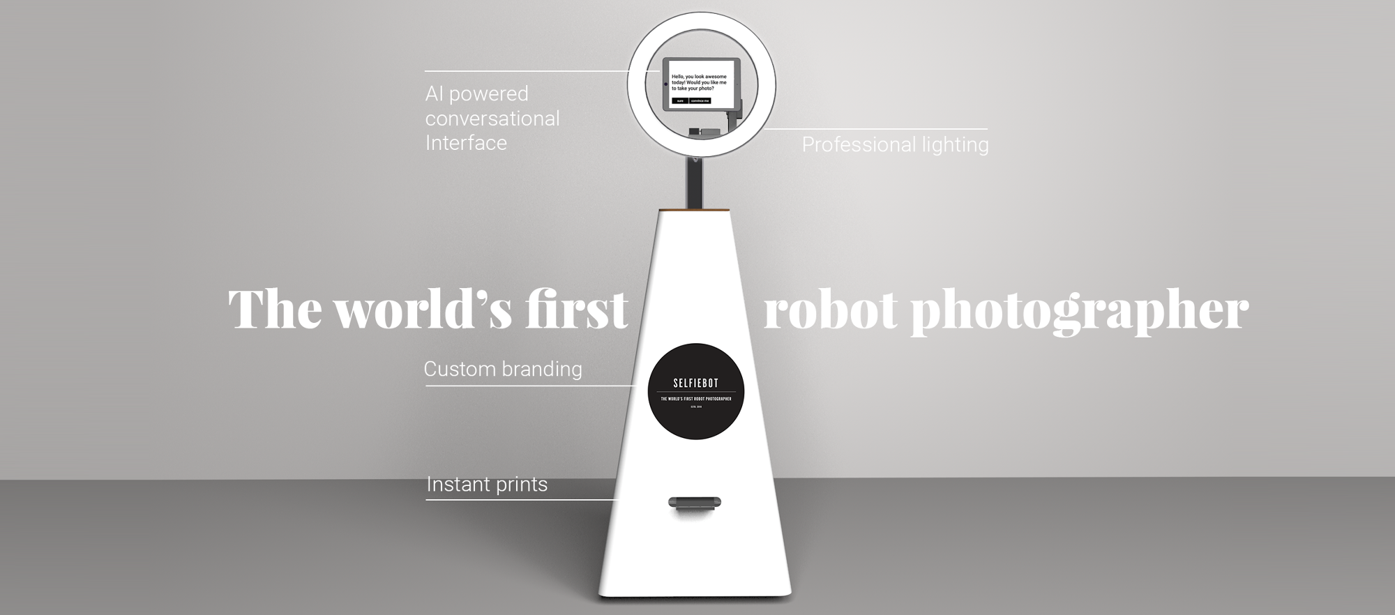 Selfiebot robot photographer
